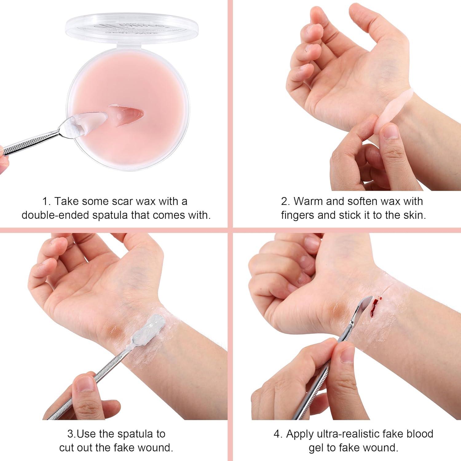 Kit de Maquillaje de Cera para Cicatrices Wismee 75g Efectos SFX