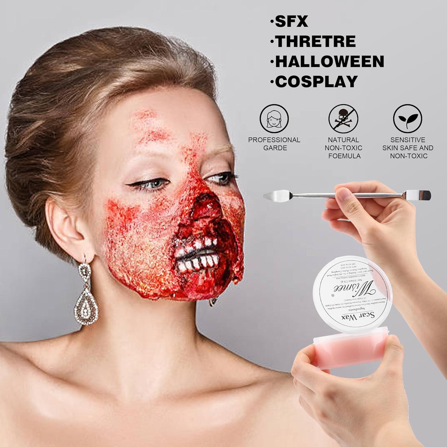 Kit de Maquillaje de Cera para Cicatrices Wismee 75g Efectos SFX