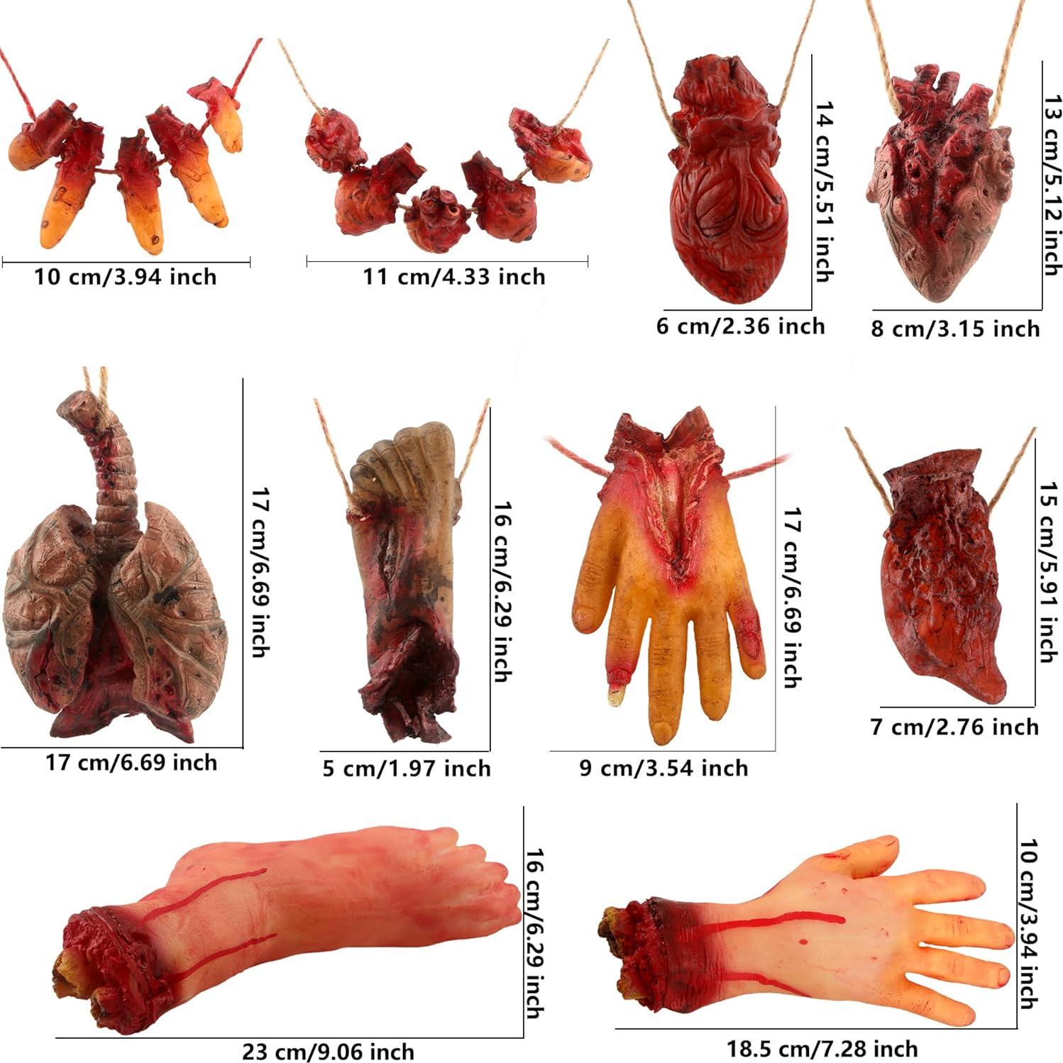 Paquete de 10 Partes del Cuerpo Falsas Halloween SGBETTER