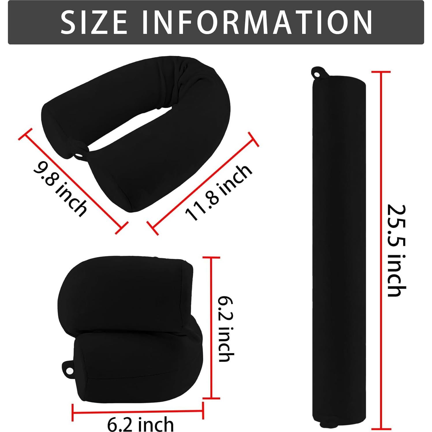 Almohada de Viaje PG6 Espuma con Memoria Ajustable Negra