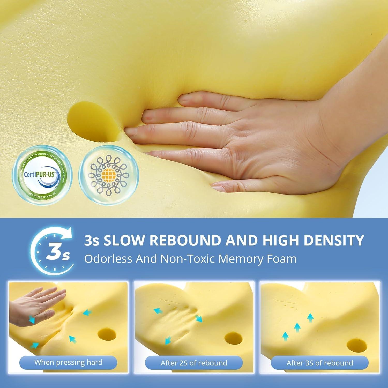 Almohada Cervical JOLLYVOGUE Mediana Espuma con Memoria Gris