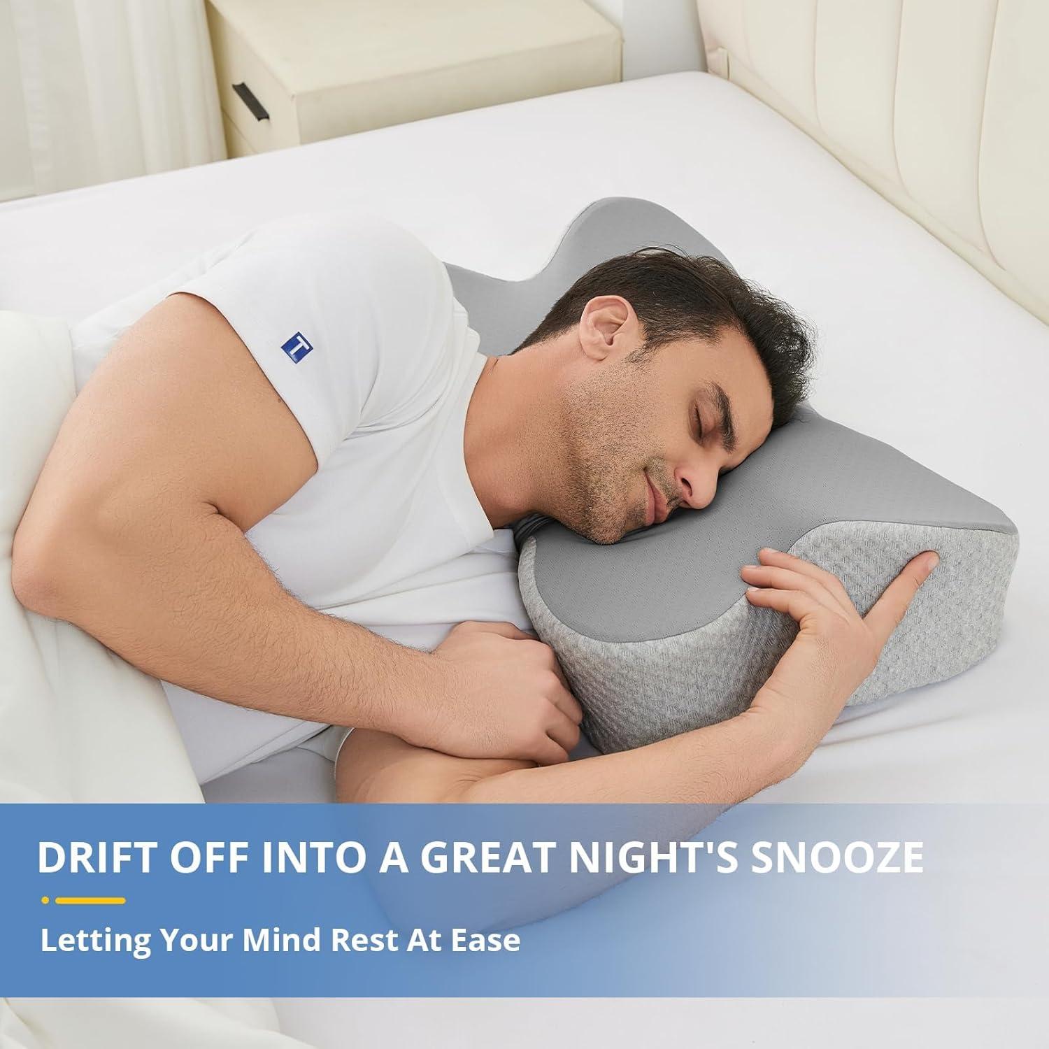 Almohada Cervical JOLLYVOGUE Mediana Espuma con Memoria Gris