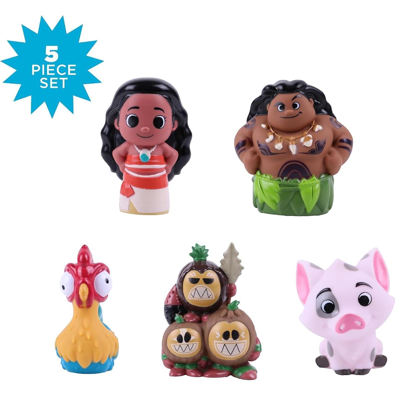 Set de Juguetes de Baño Disney Moana - 6 Piezas con Cubo