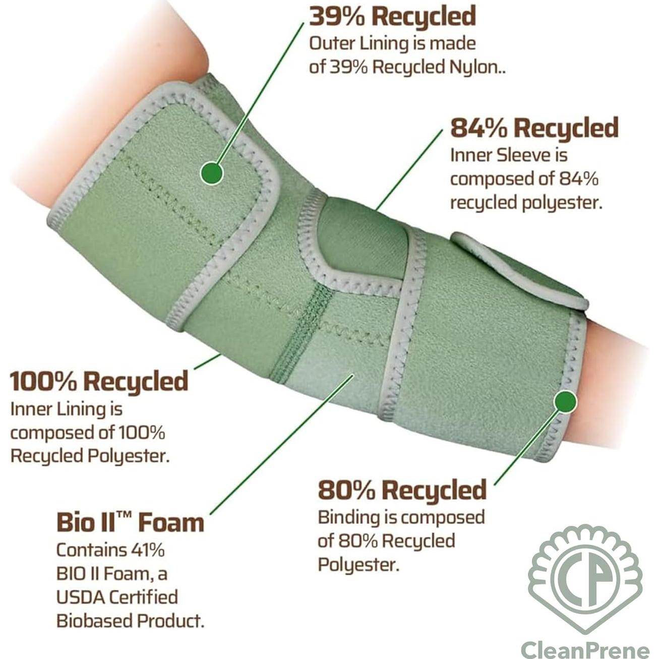 Soporte de Codo CleanPrene - Ecológico y Ajustable - Talla Única