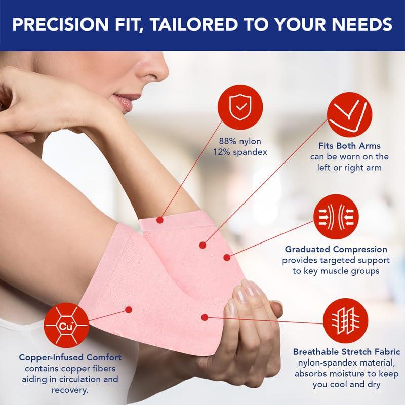 Manga de Compresión Rosa para Codo Dr. Arthritis - Grande