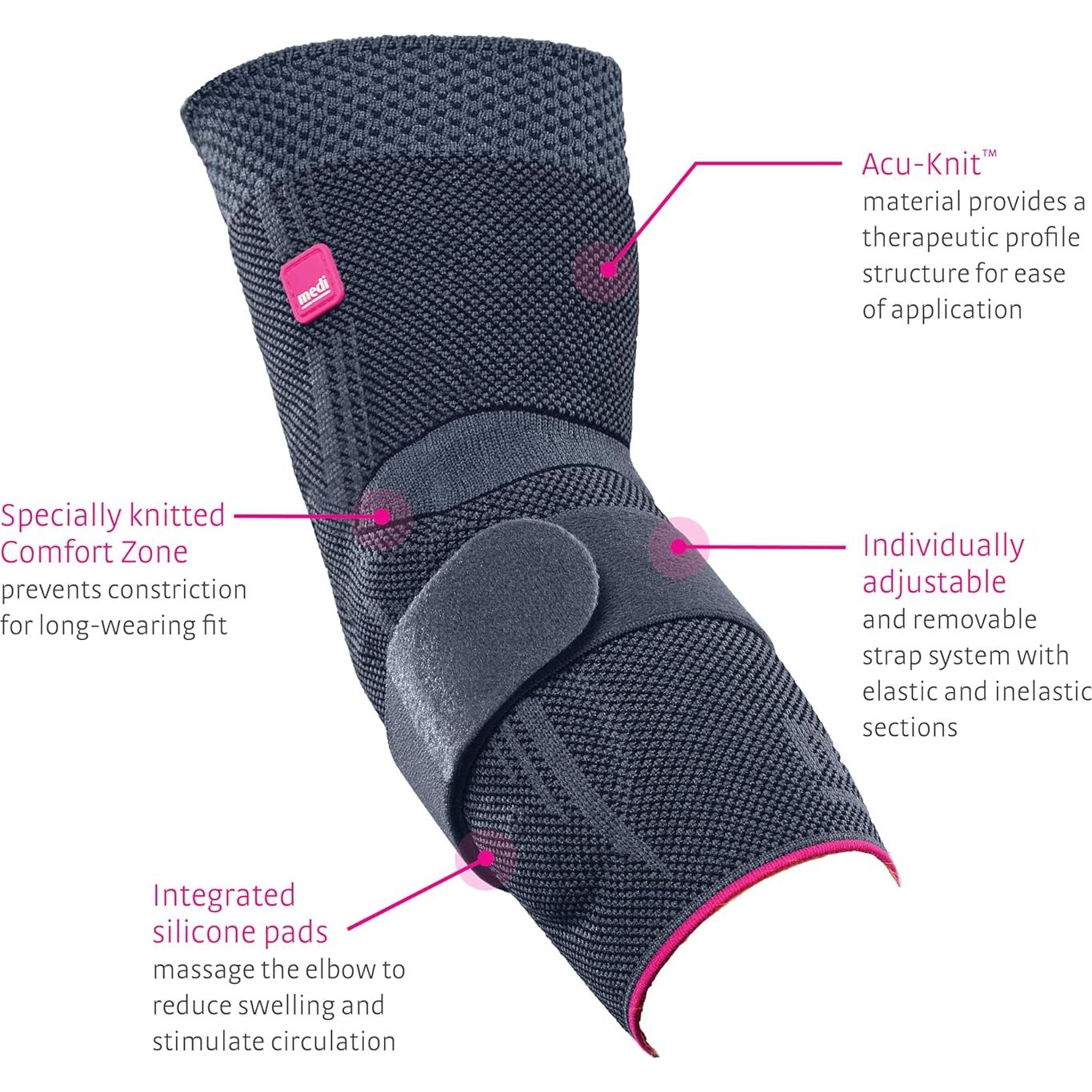 Soporte de Codo Medi Epicomed con Silicona y Correa Ajustable