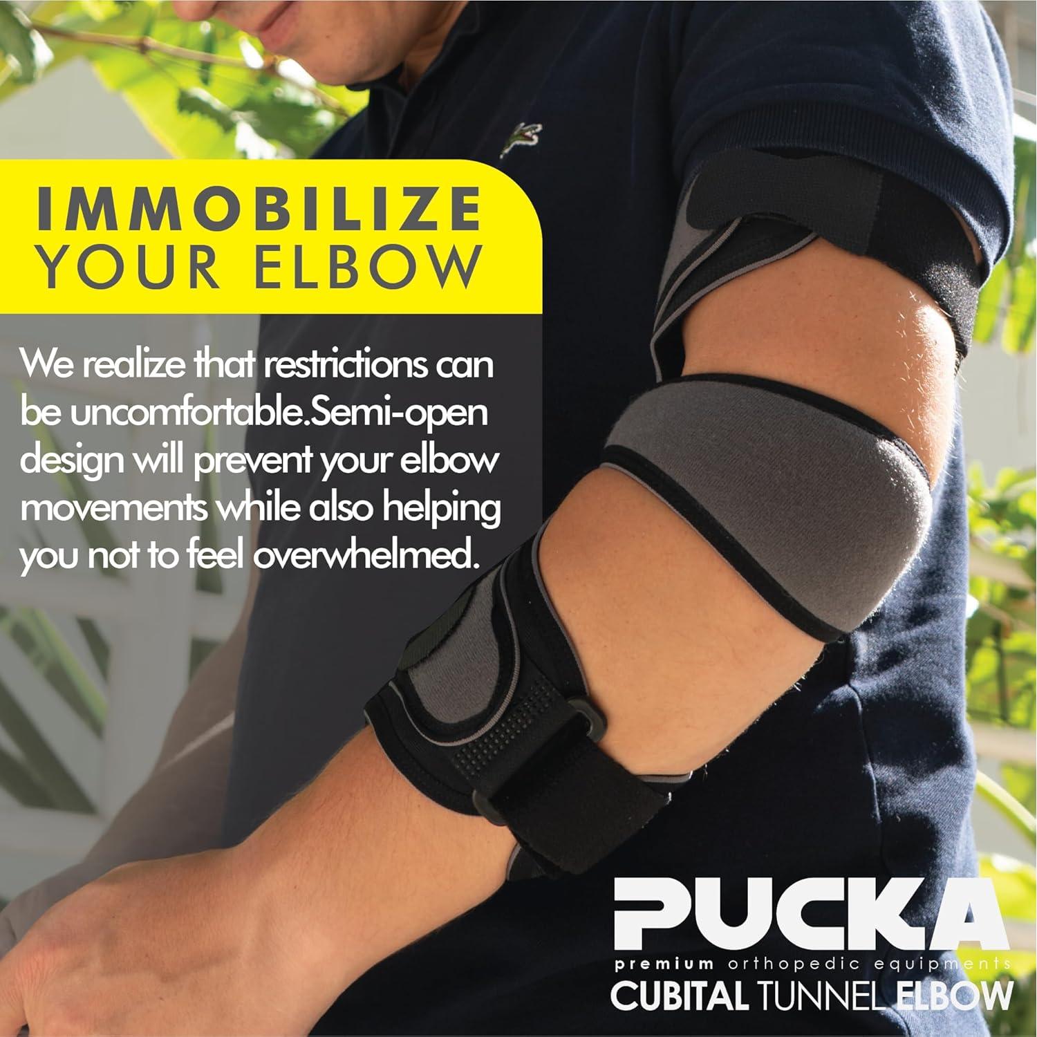 Férula de Codo Pucka Ajustable para Síndrome del Túnel Cubital S-M
