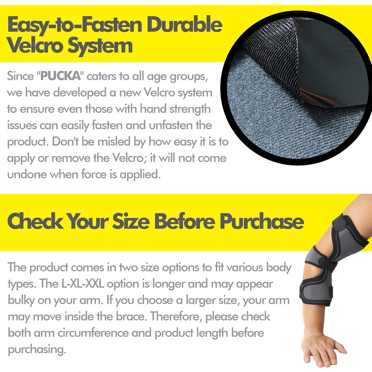 Férula de Codo Pucka Ajustable para Síndrome del Túnel Cubital S-M