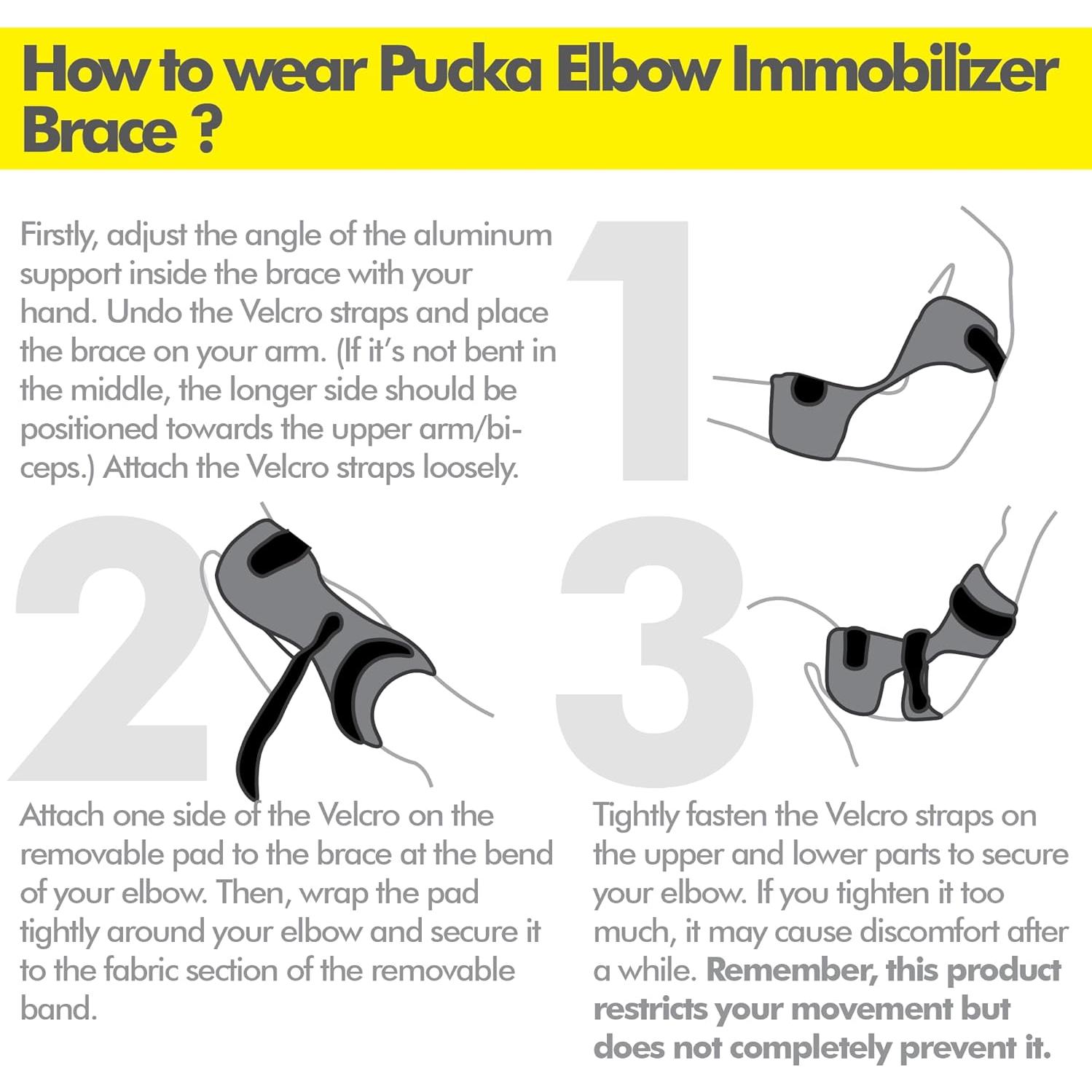 Férula de Codo Pucka Ajustable para Síndrome del Túnel Cubital S-M