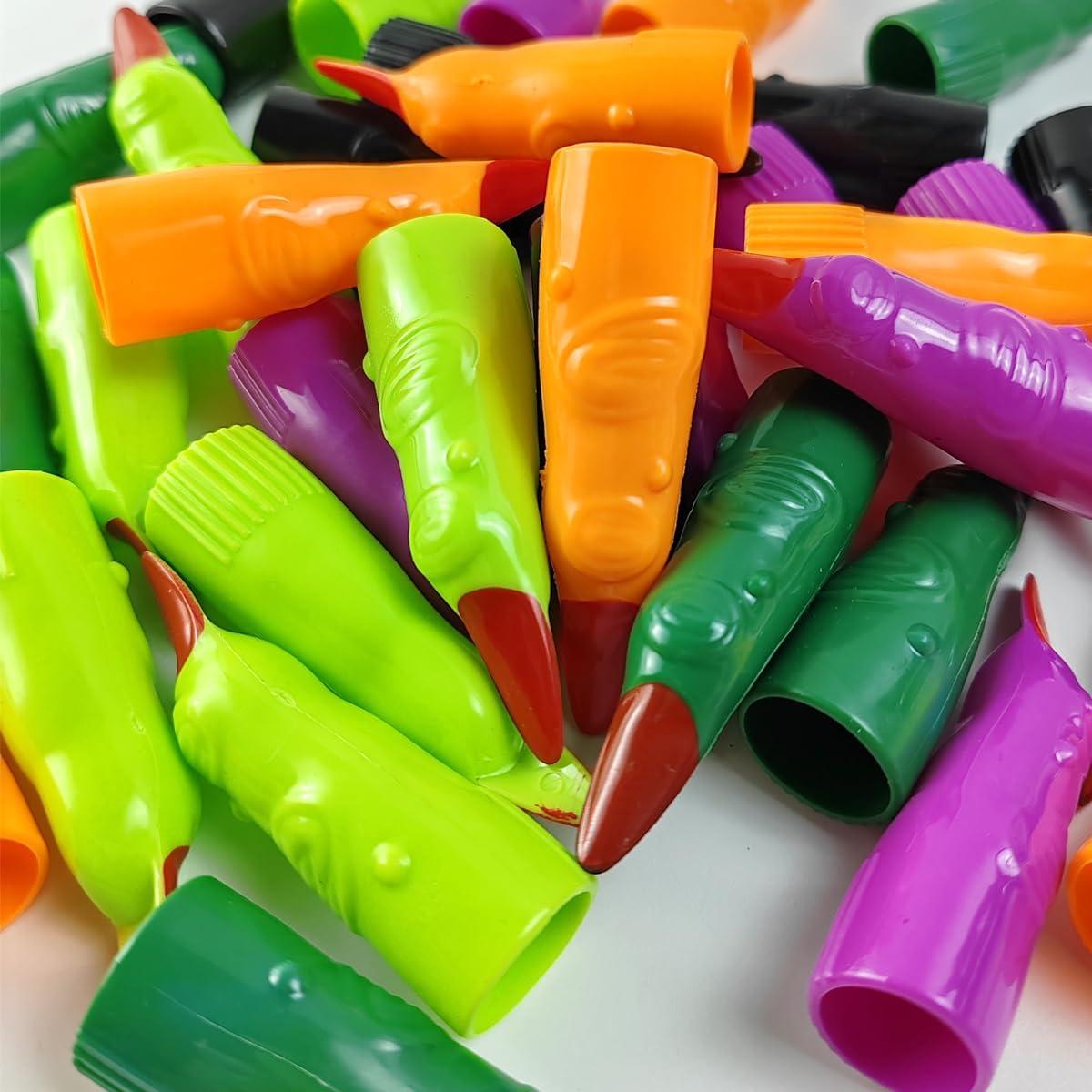 35 Dedos de Bruja de Plástico GXXMEI para Halloween - 5 Colores