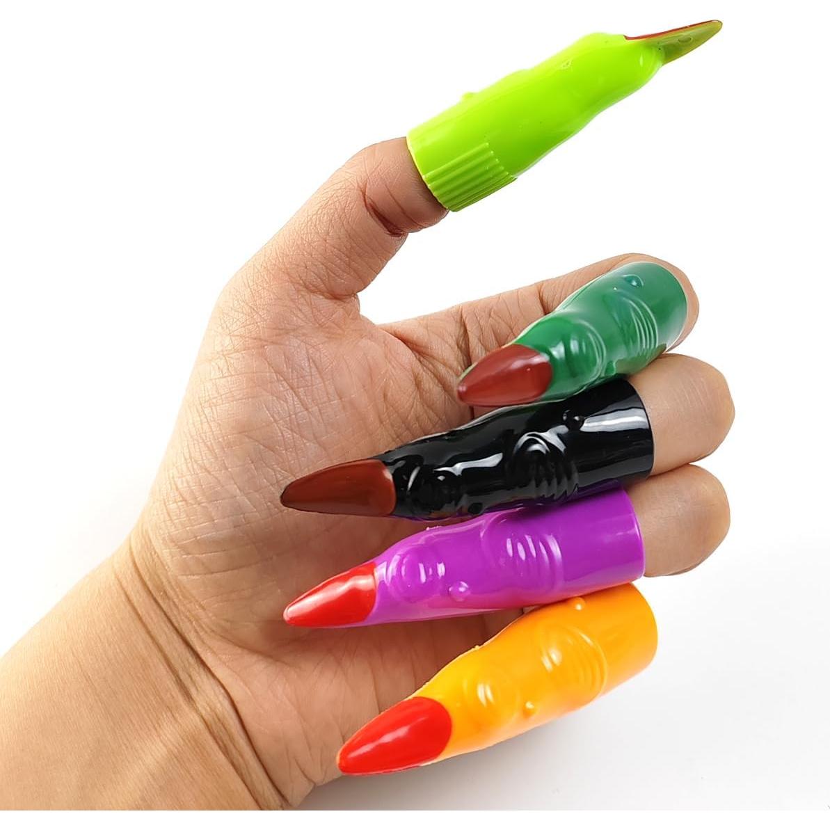 35 Dedos de Bruja de Plástico GXXMEI para Halloween - 5 Colores