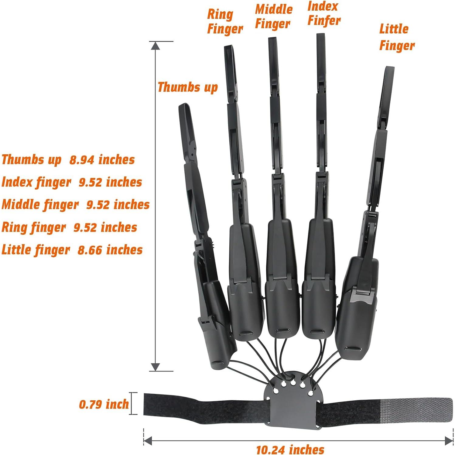 Dedos Articulados de Halloween Magoog con Guantes - 1 Par Blanco