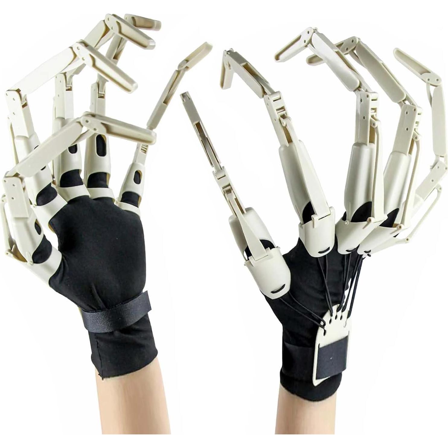 Dedos Articulados de Halloween Magoog con Guantes - 1 Par Blanco