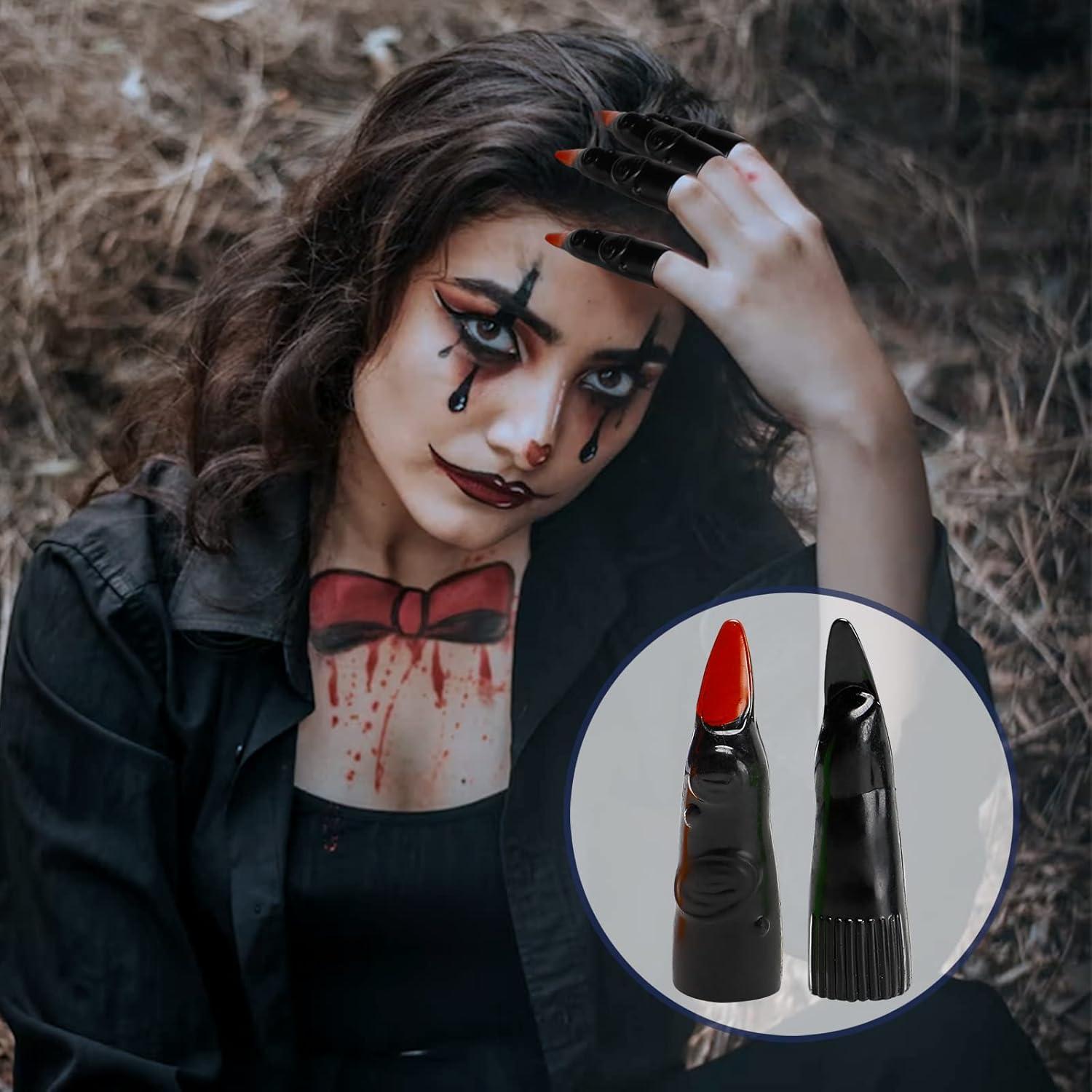 30 Dedos de Bruja de Plástico Coloridos para Halloween - Gaprumi