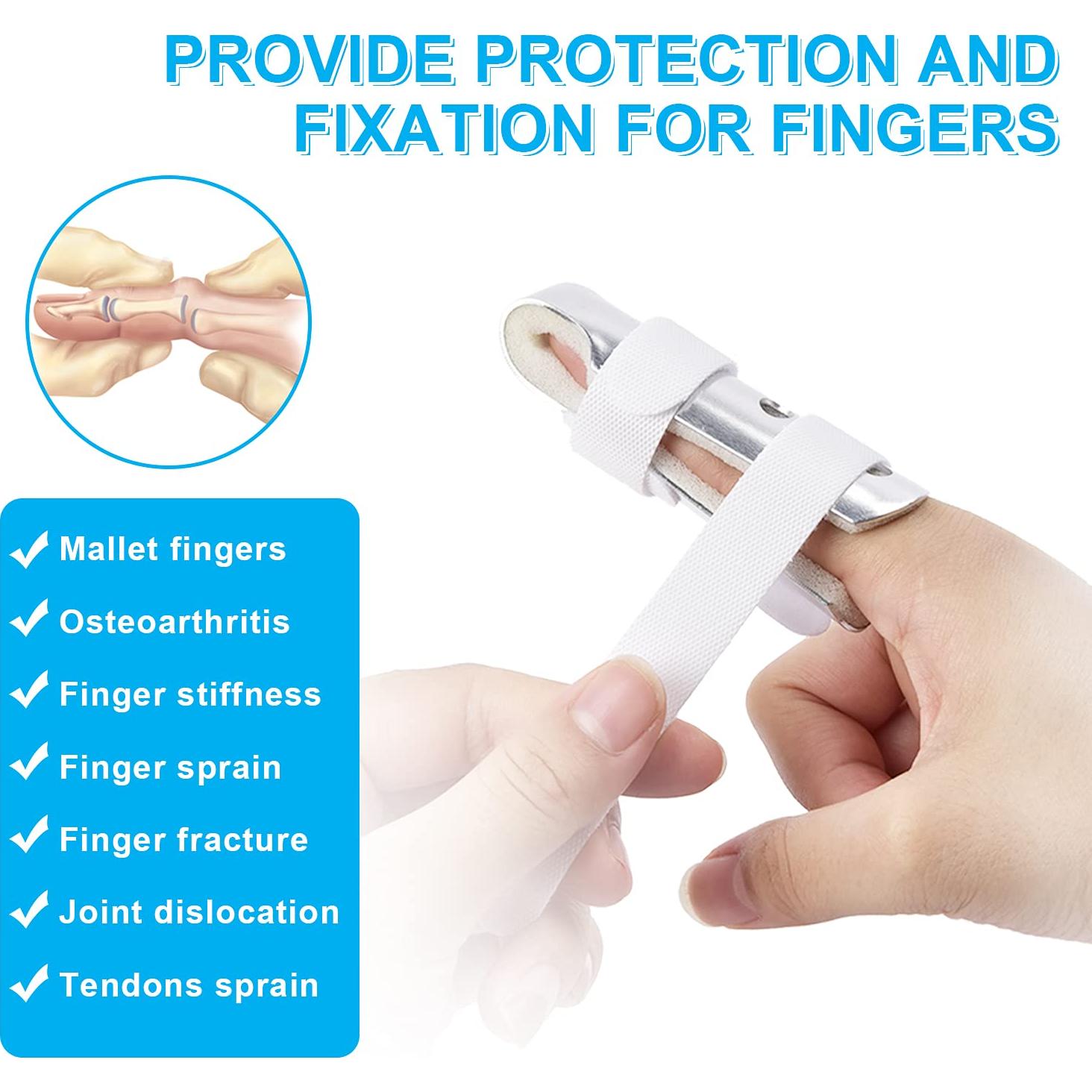 Férulas para Dedos Sopito 3PCS Ajustables Alivio Artritis