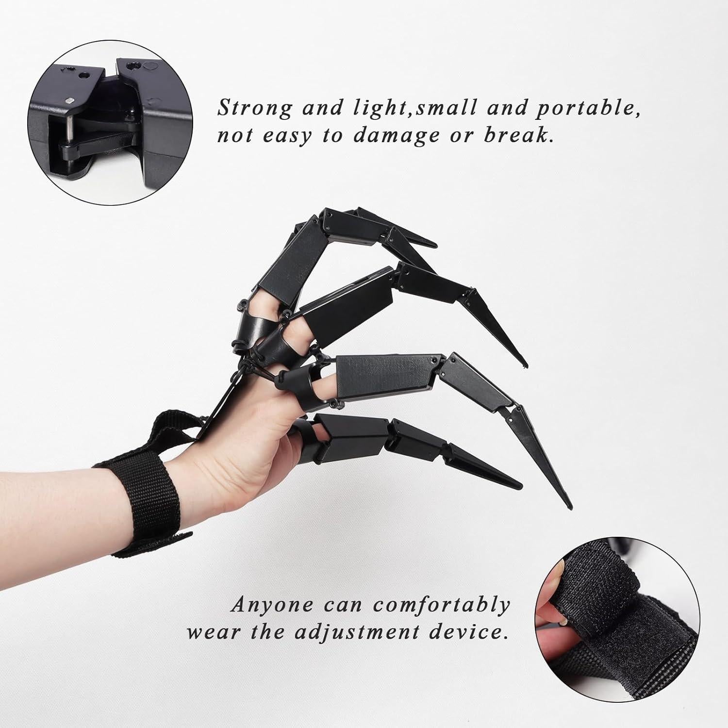 Extensiones de Dedos Articulados Halloween Hftjtsa - Guantes Garras Negras