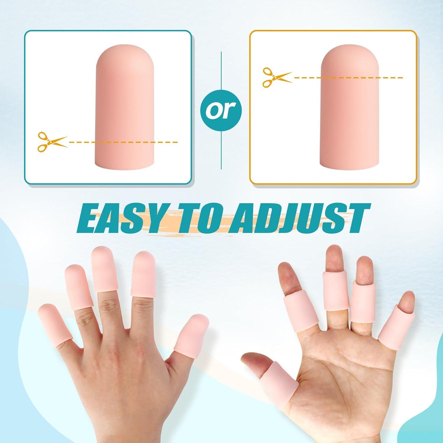 Dedales de Gel Pnrskter para Dedos - Alivio Artritis y Eczema - 8 Piezas