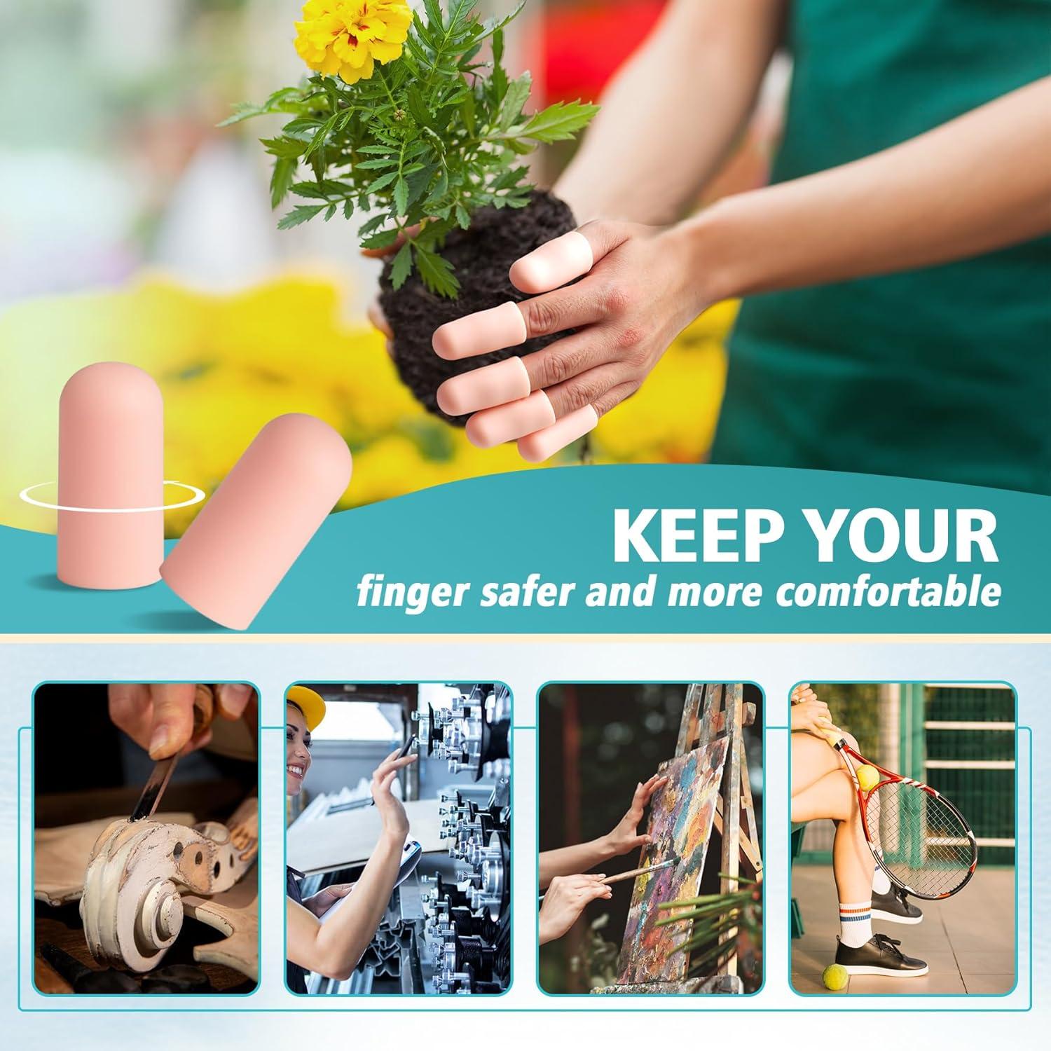 Dedales de Gel Pnrskter para Dedos - Alivio Artritis y Eczema - 8 Piezas