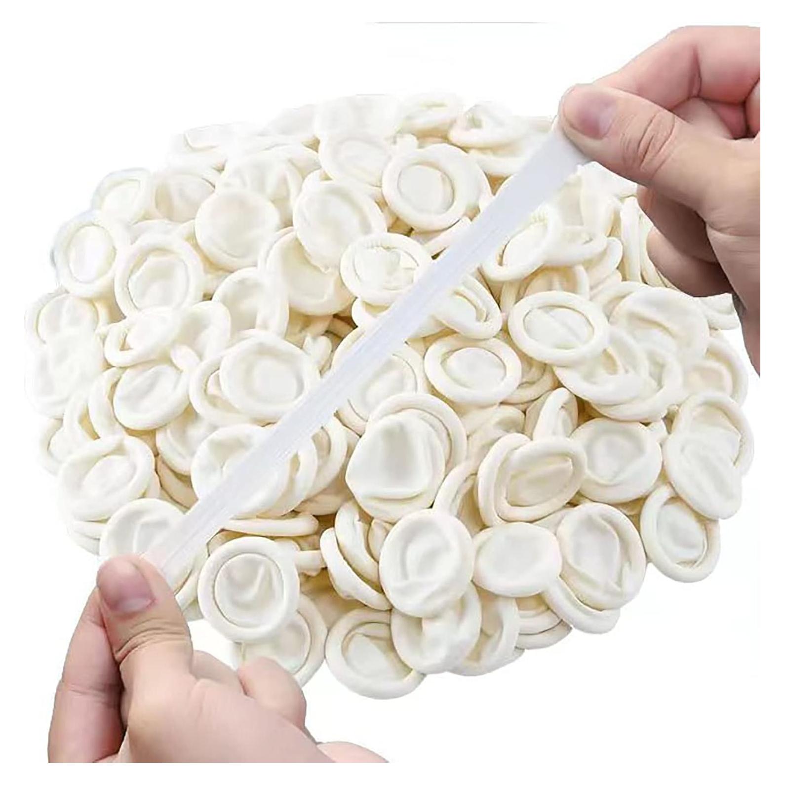 Dedales desechables de látex ZXFUTURE, 340 unidades, tamaño mediano