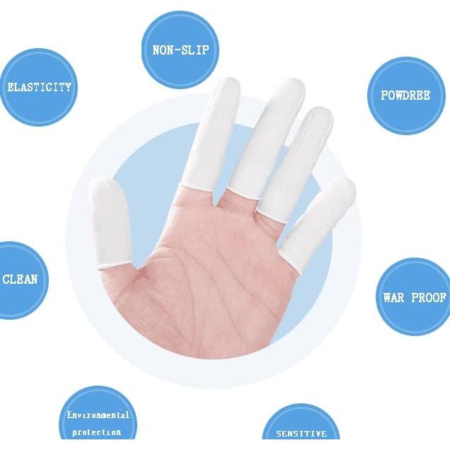 Dedales desechables de látex ZXFUTURE, 340 unidades, tamaño mediano