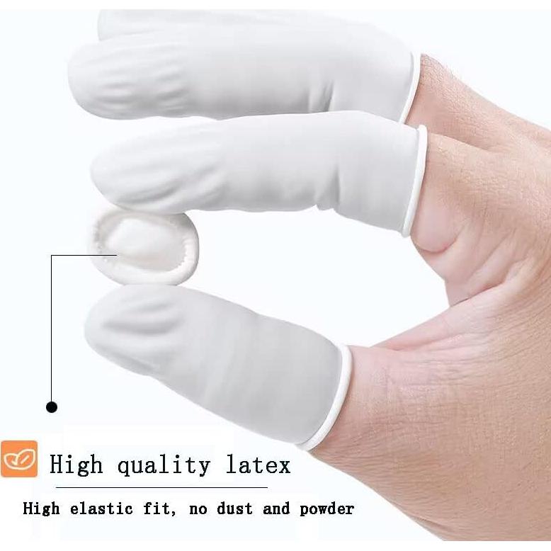 Dedales desechables de látex ZXFUTURE, 340 unidades, tamaño mediano