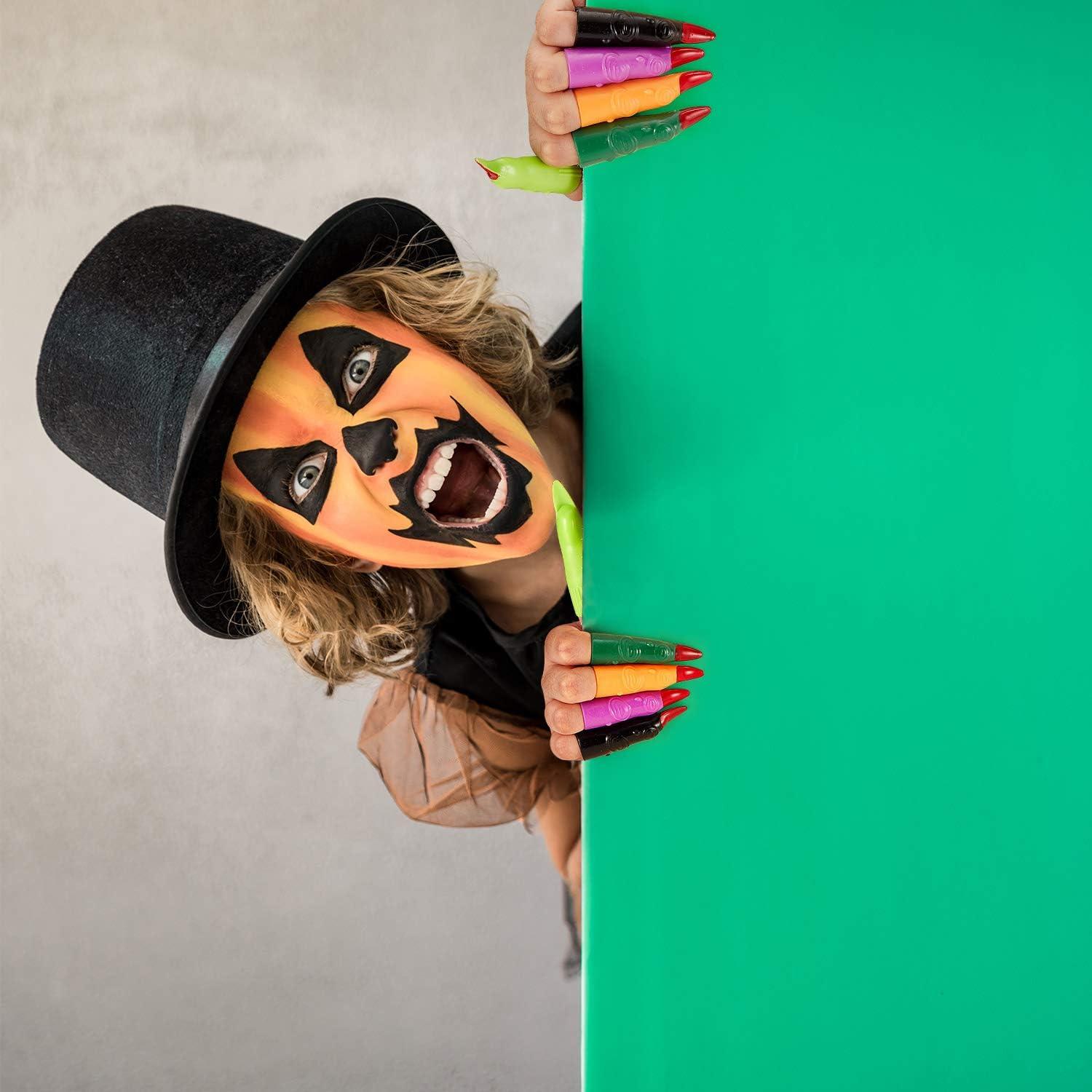 60 Dedos de Bruja Coloridos Skylety para Halloween - Accesorios