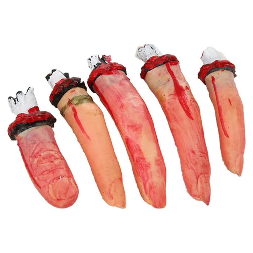 Dedos Falsos Sangrientos GSHLLO 5 Pcs Accesorios Halloween