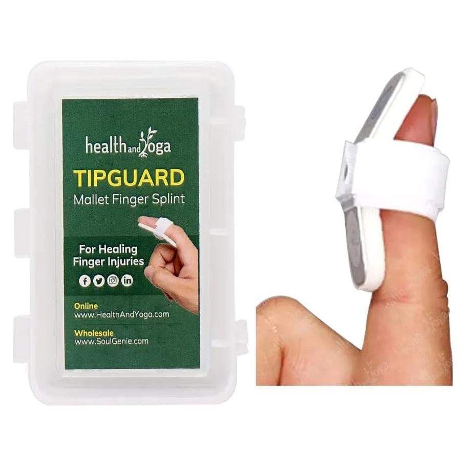 Férula Flexible para Dedo HealthAndYoga - Set de 2 Tamaños