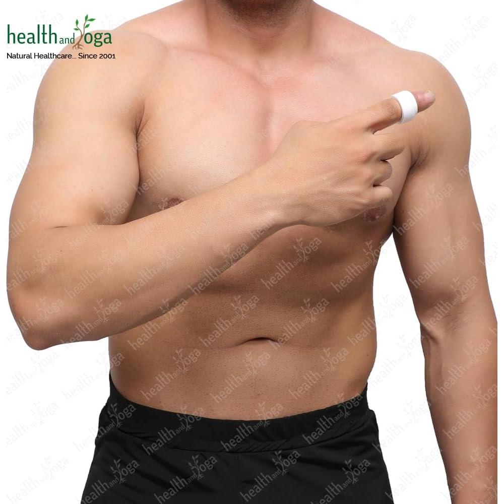 Férula Flexible para Dedo HealthAndYoga - Set de 2 Tamaños