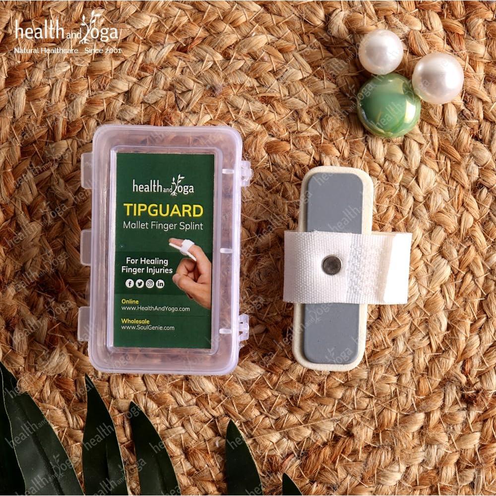 Férula Flexible para Dedo HealthAndYoga - Set de 2 Tamaños