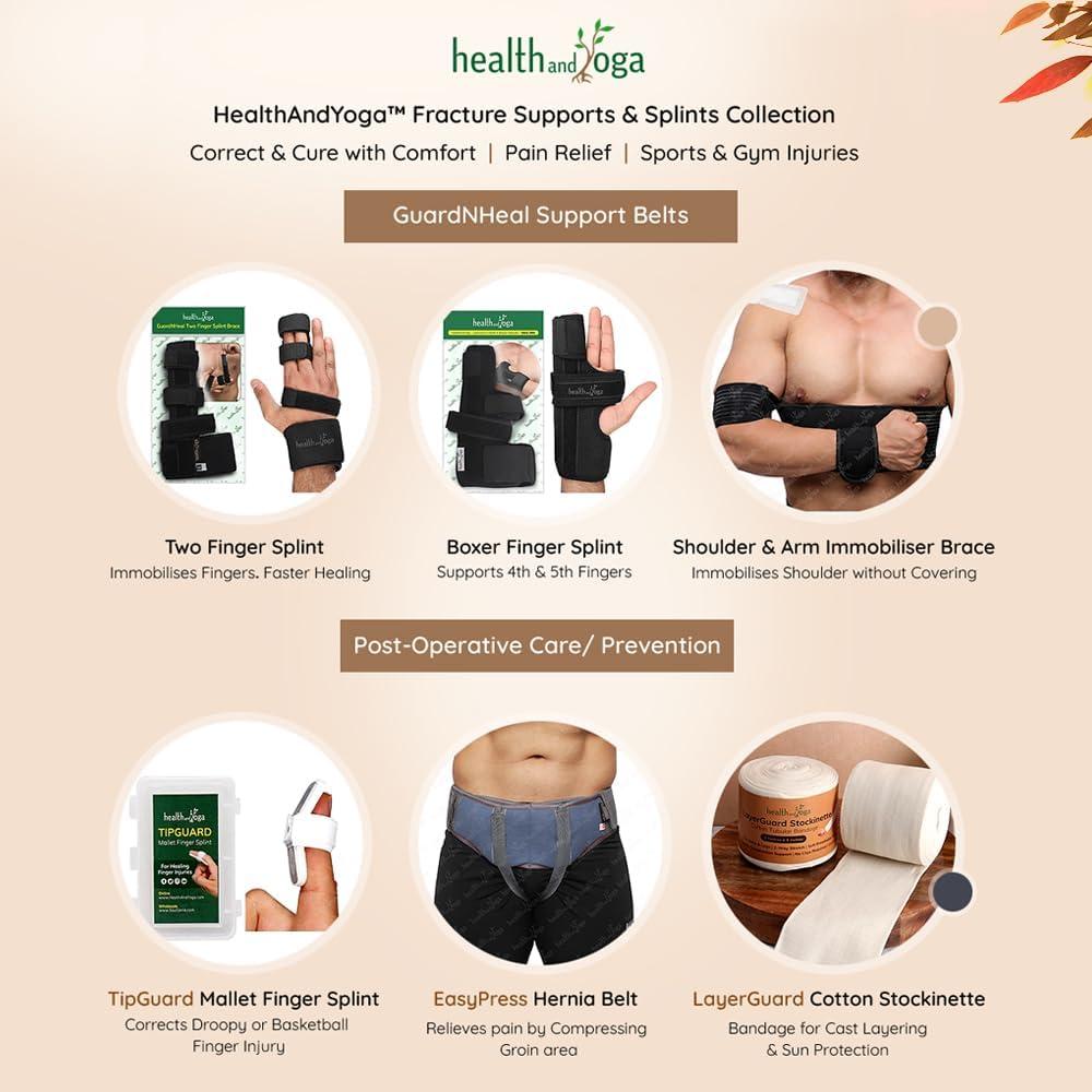 Férula Flexible para Dedo HealthAndYoga - Set de 2 Tamaños