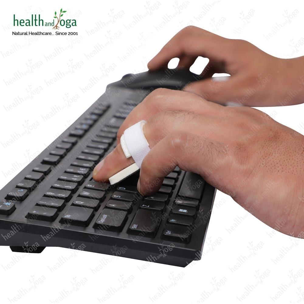 Férula Flexible para Dedo HealthAndYoga - Set de 2 Tamaños