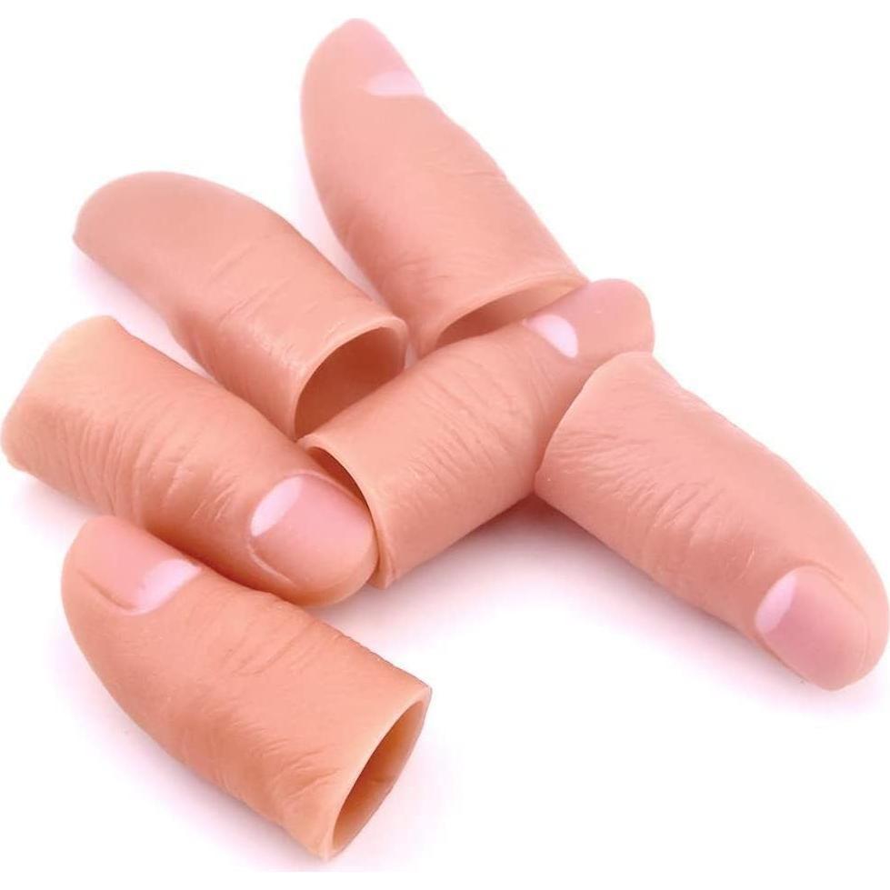 SUMAG Punta de Dedo Mágica Falsa 6 Pcs Realista PVC Ajustable