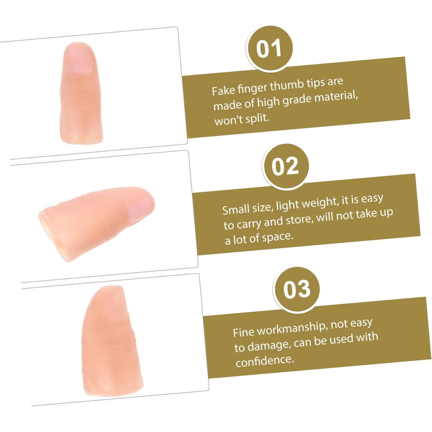 20 Piezas Dedos Falsos Guantes Mágicos CHICAMPERA