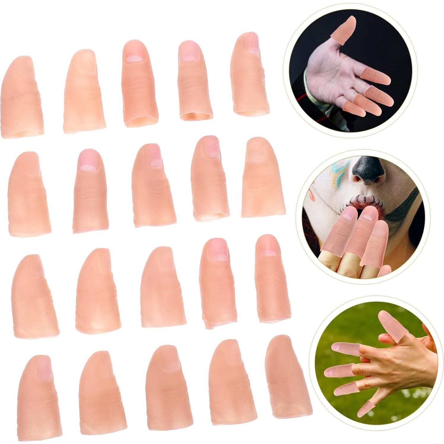 20 Piezas Dedos Falsos Guantes Mágicos CHICAMPERA
