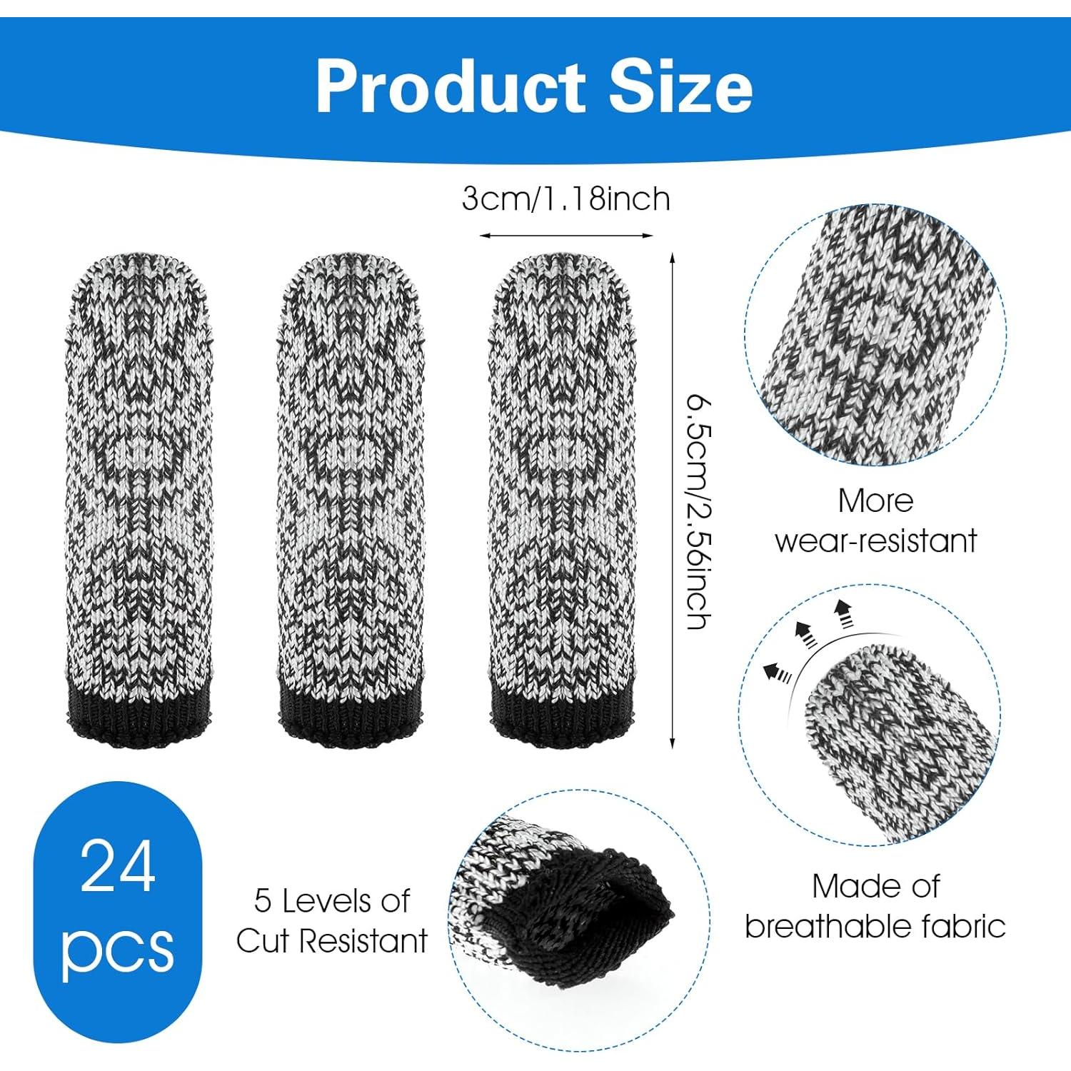 Fundas para Dedos Resistentes a Cortes Ouligay - 24 Pcs