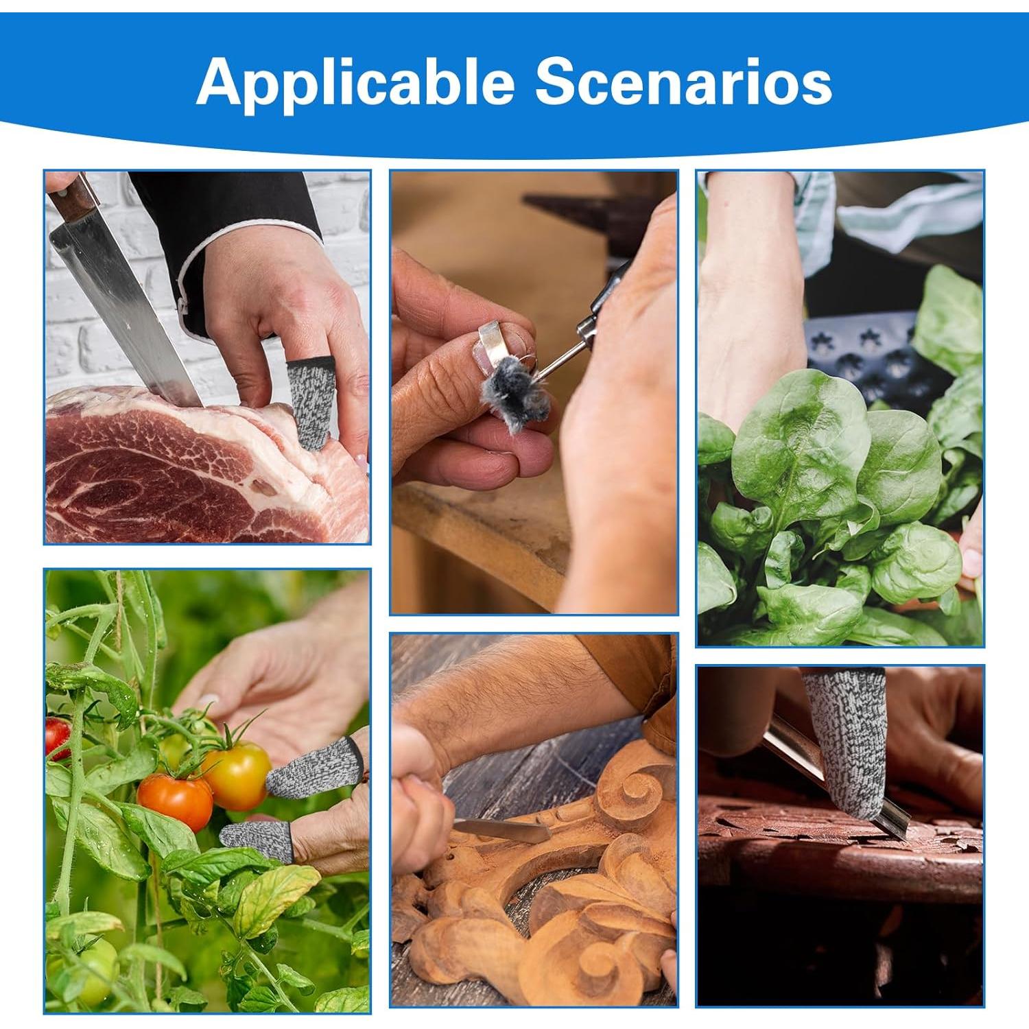 Fundas para Dedos Resistentes a Cortes Ouligay - 24 Pcs