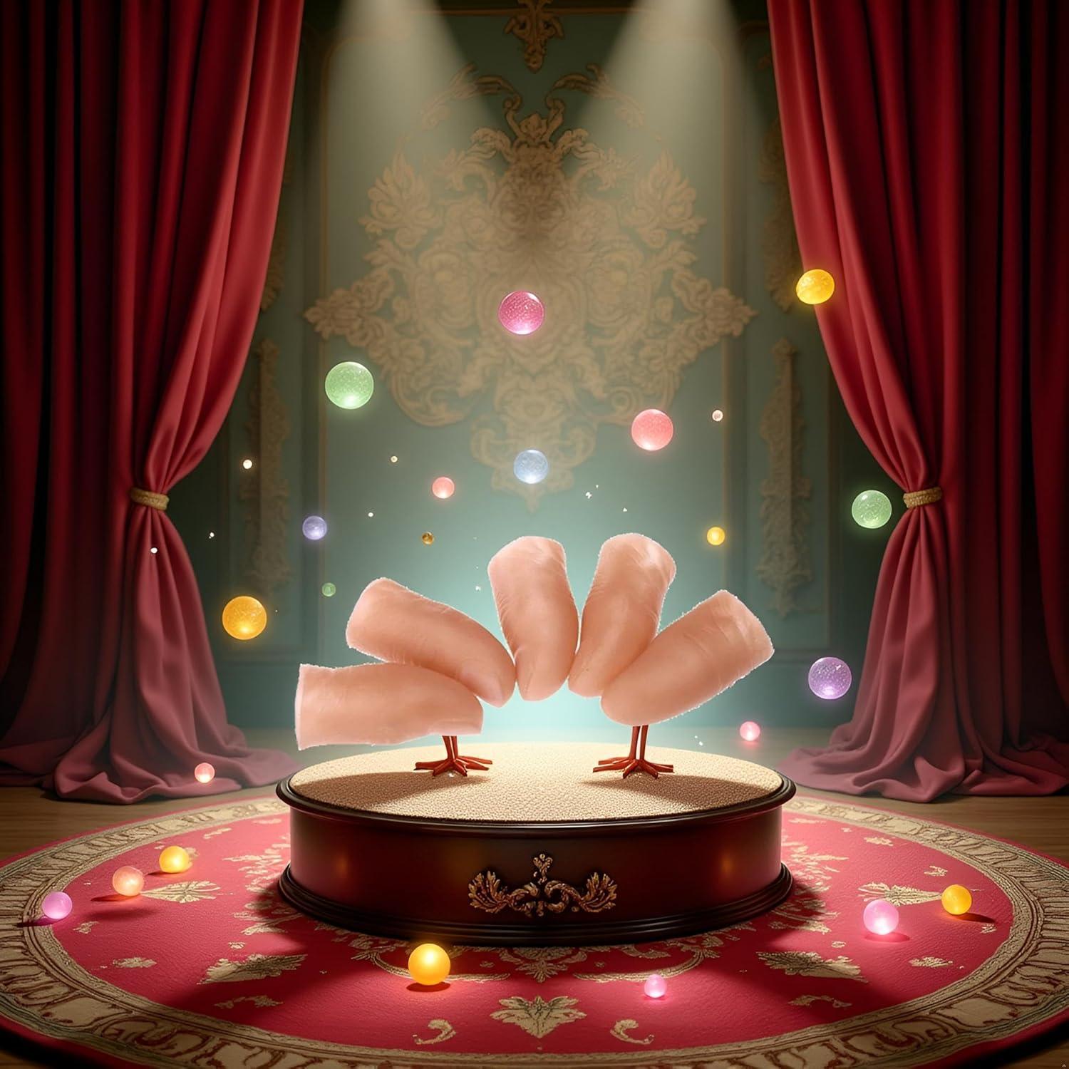 Set de 5 Dedos de Truco Mágico Falsos Pxiryanlow Color Crema