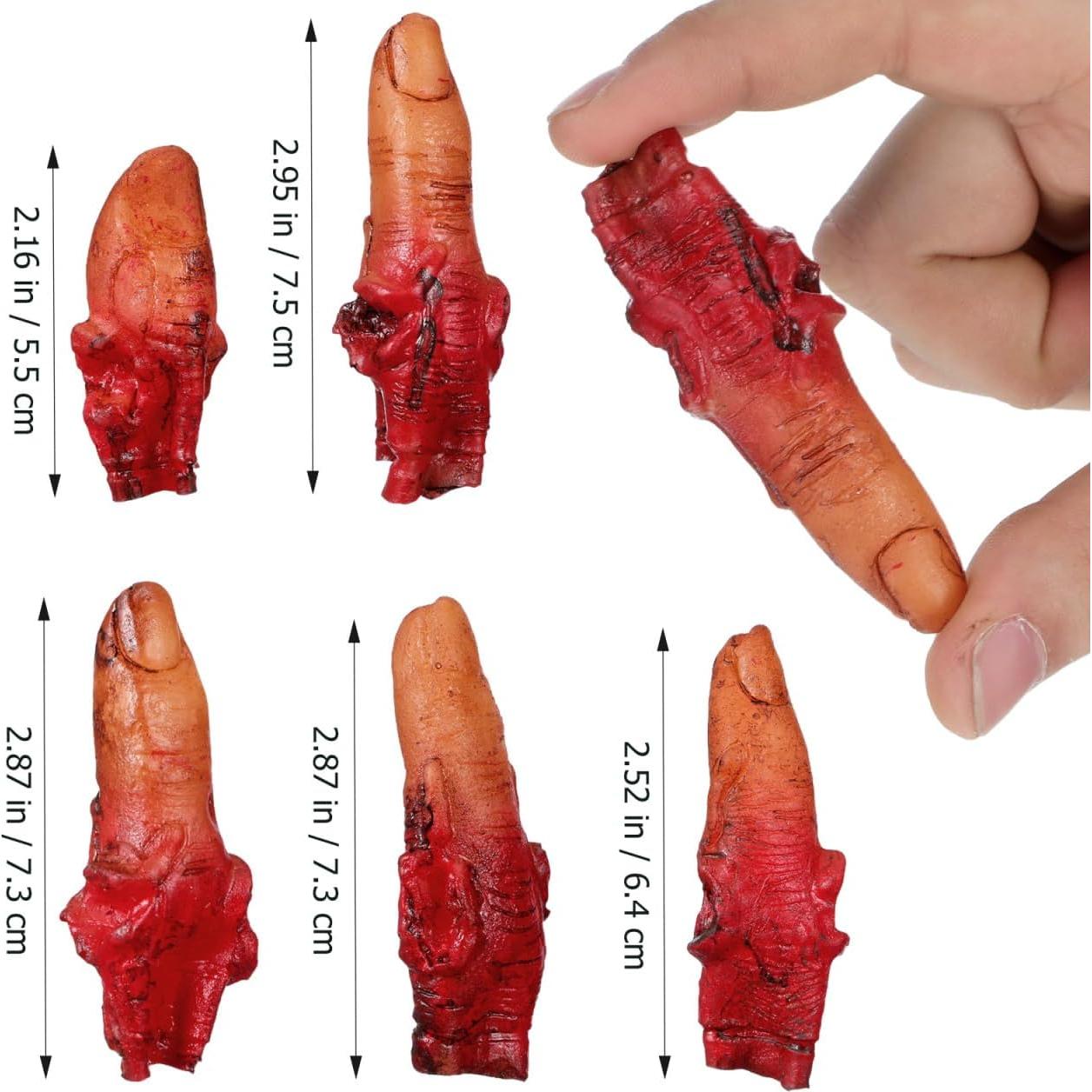 Dedos Falsos Sangrientos Halloween IMIKEYA 10 Piezas Realistas