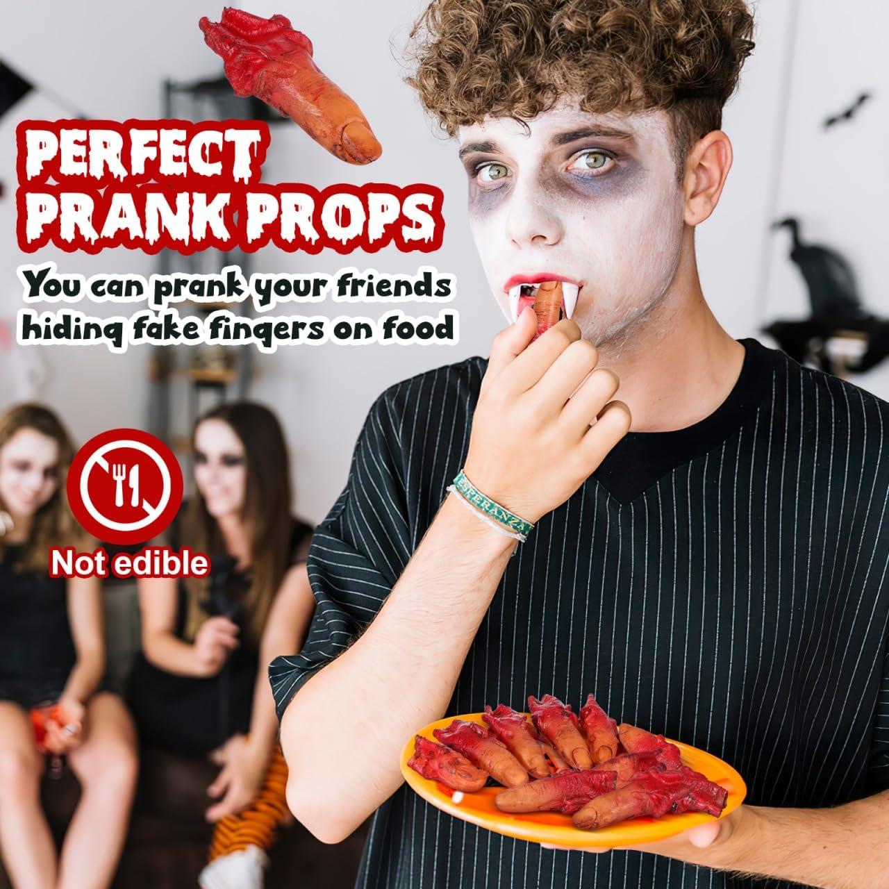 Dedos Falsos Sangrientos Halloween IMIKEYA 10 Piezas Realistas