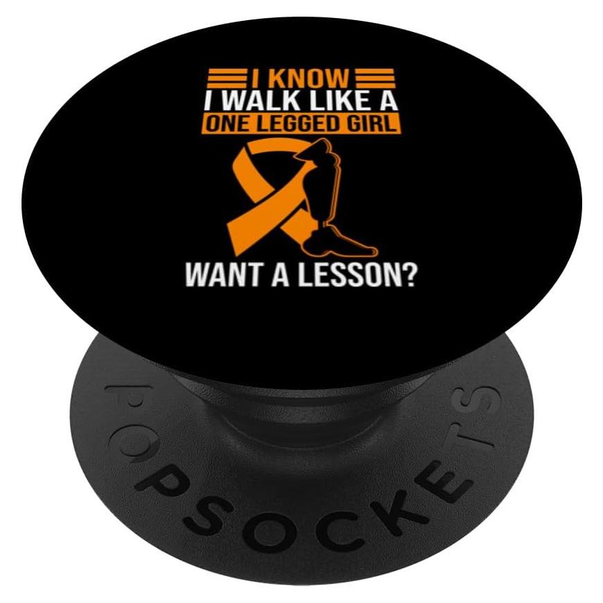 PopSockets PopGrip Estándar Prótese de Pierna Negra 136g