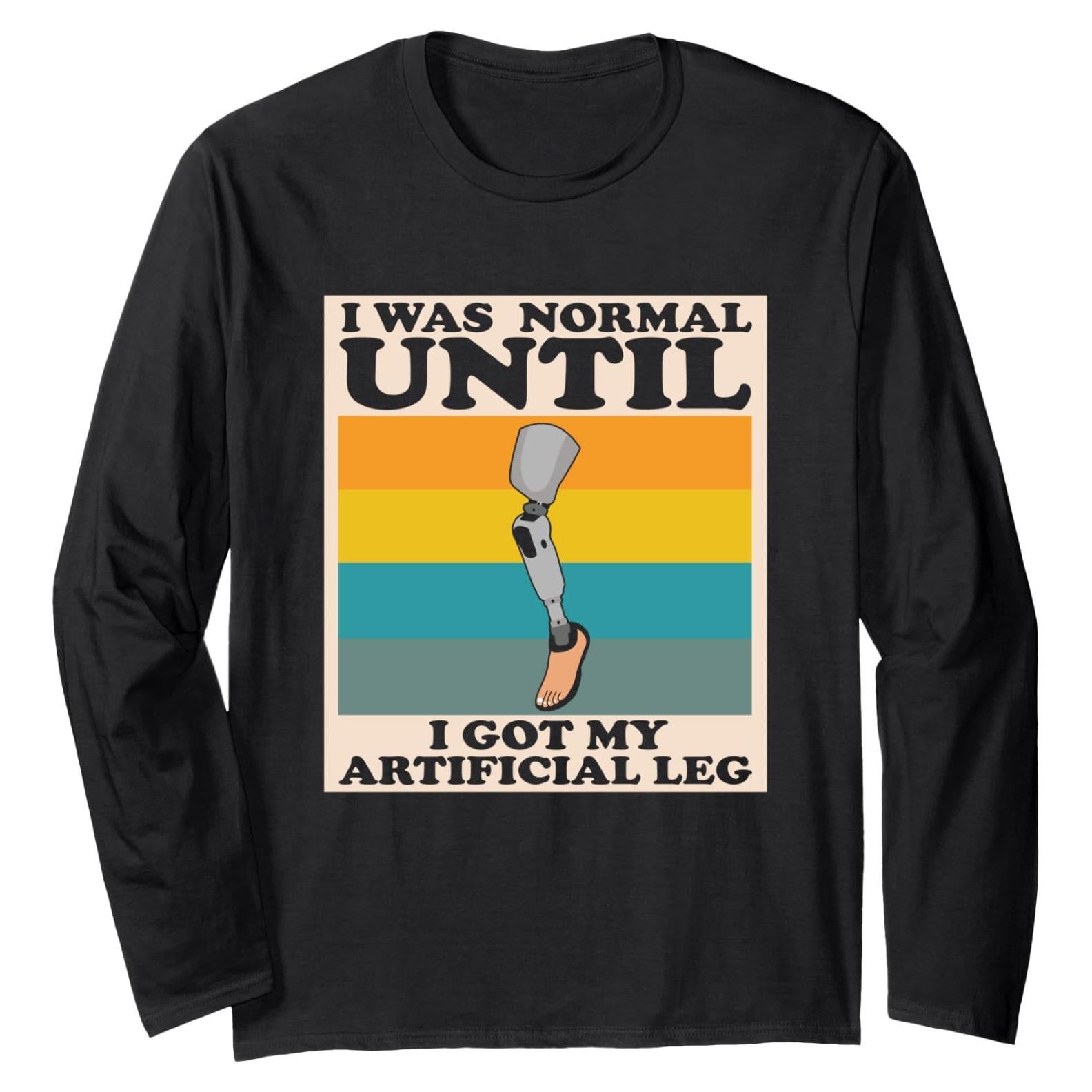 Camiseta Manga Larga Unisex para Amputados - Diseño Prótese