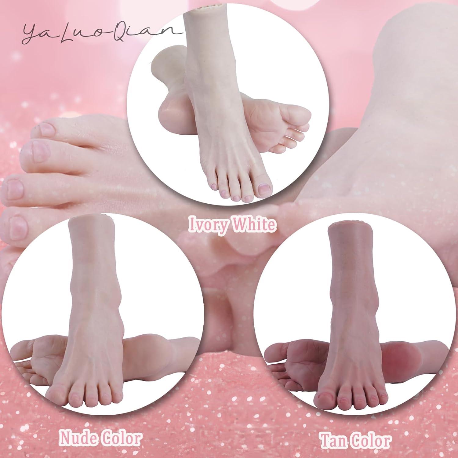 Maniquí de pies femeninos de silicona - 1 par realista color nude