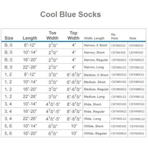 Calcetines Protésicos Azul Frío CB1HWRG2 1 Capa Ancho Regular