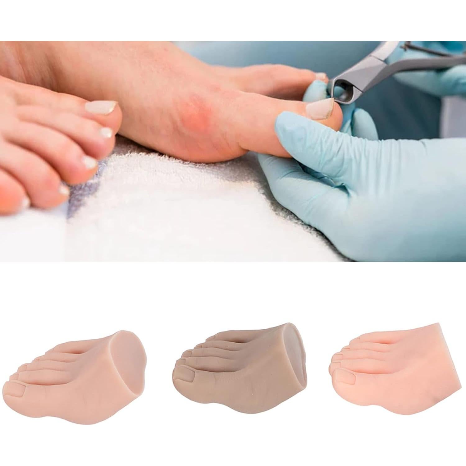 Modelo de Pie Falso de Práctica Fabater - 3 Piezas Silicona