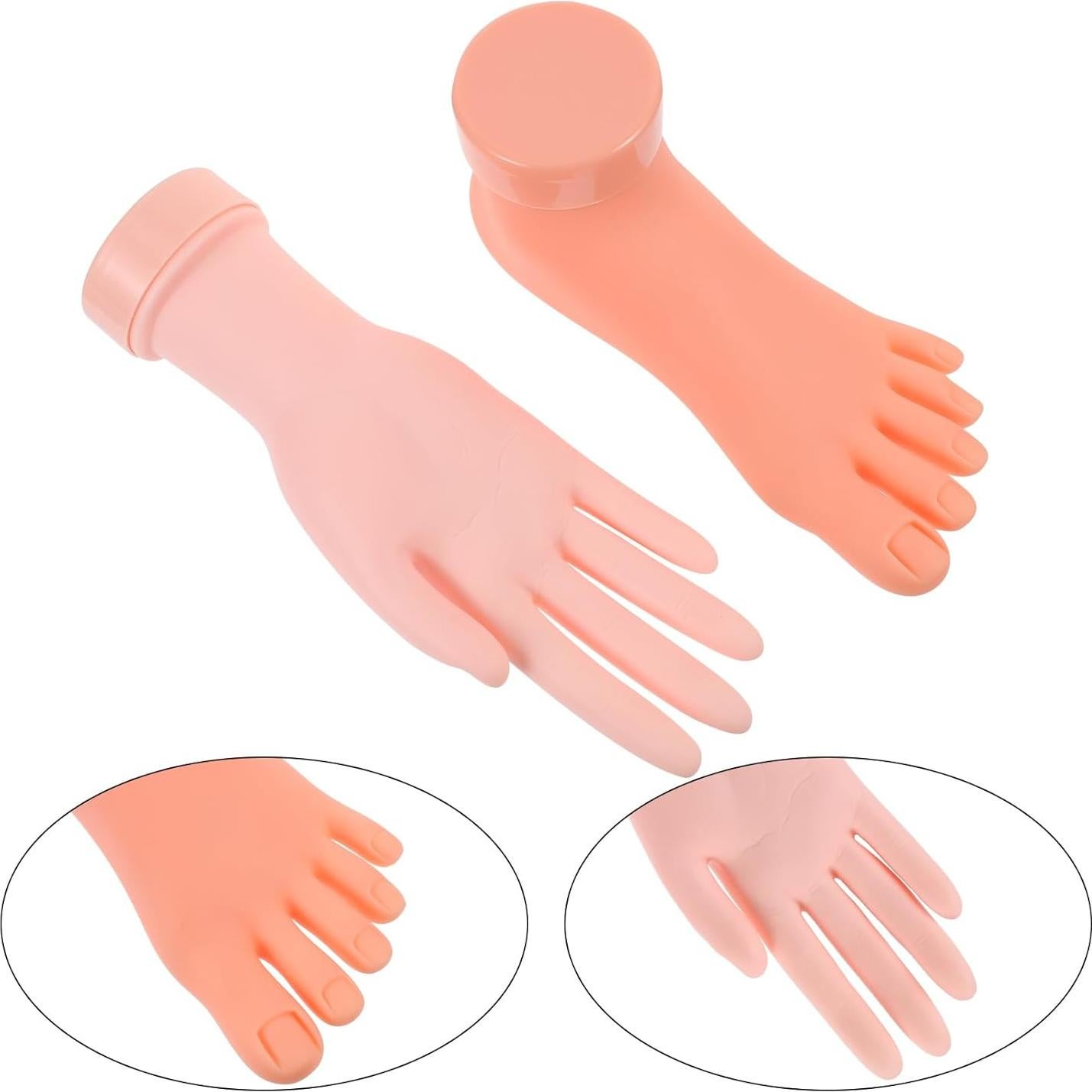 Mano de Práctica para Uñas Acrílicas Beaupretty 2 Piezas