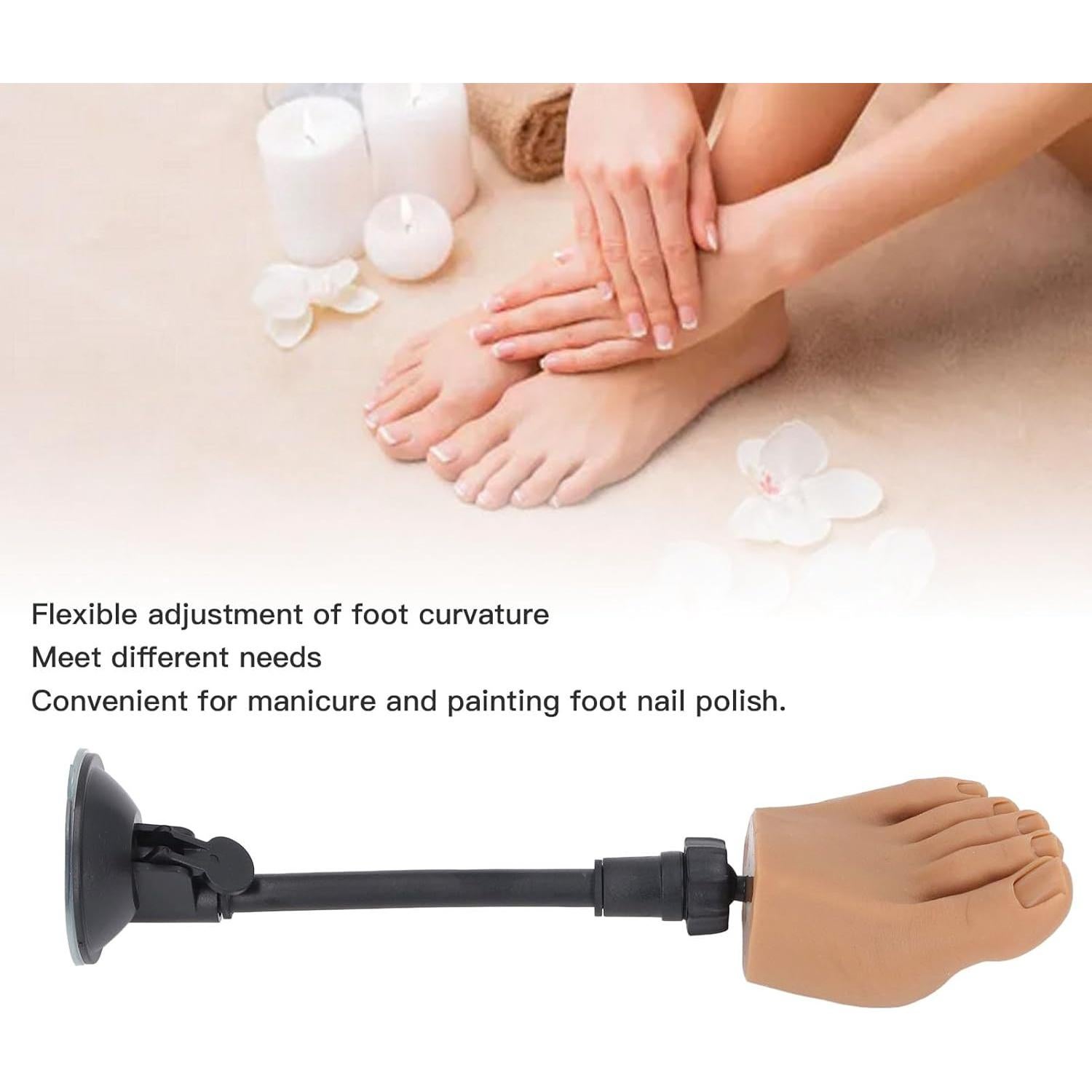 Modelo de Pie de Práctica de Uñas Oreilet - Silicona Flexible