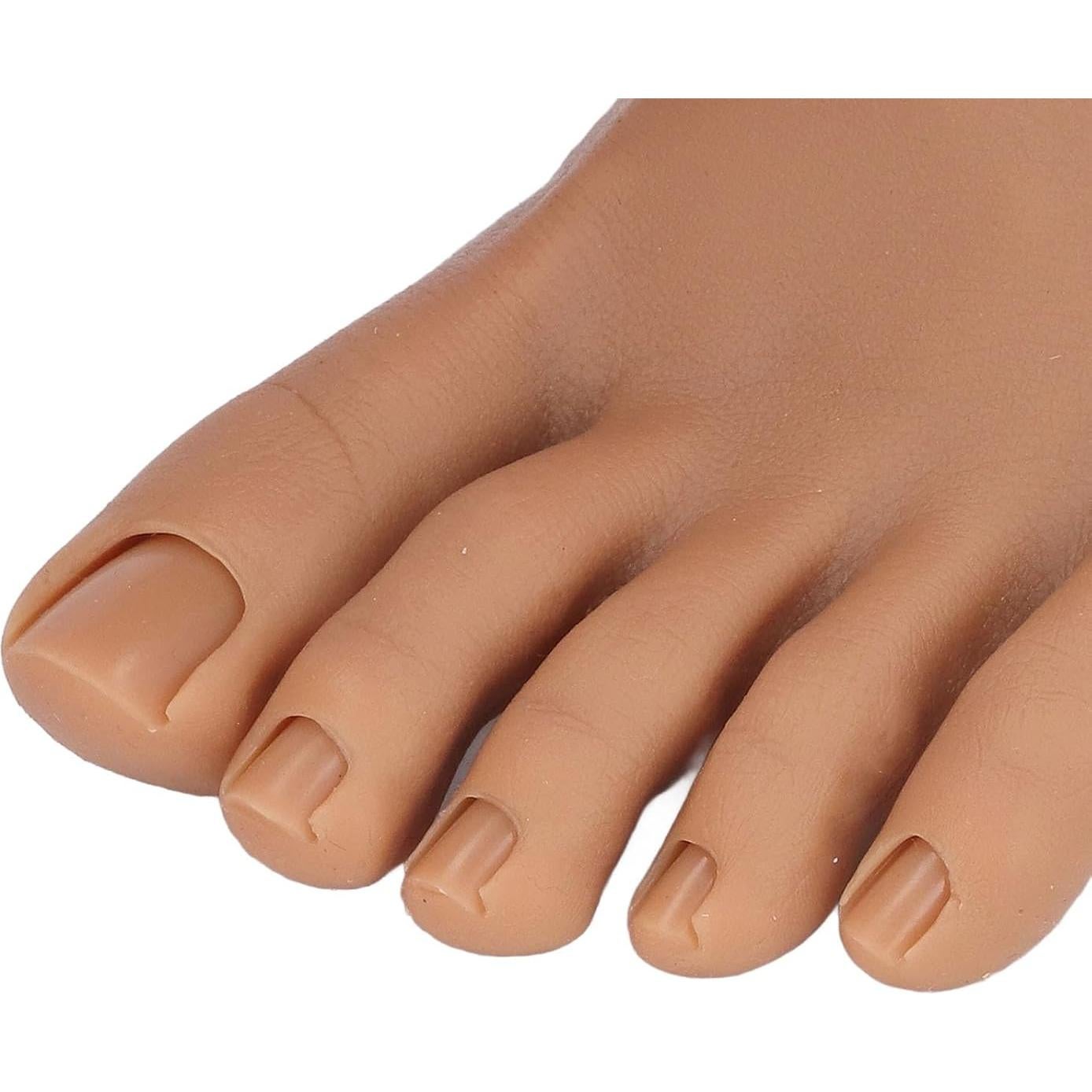 Modelo de Pie de Práctica de Uñas Oreilet - Silicona Flexible