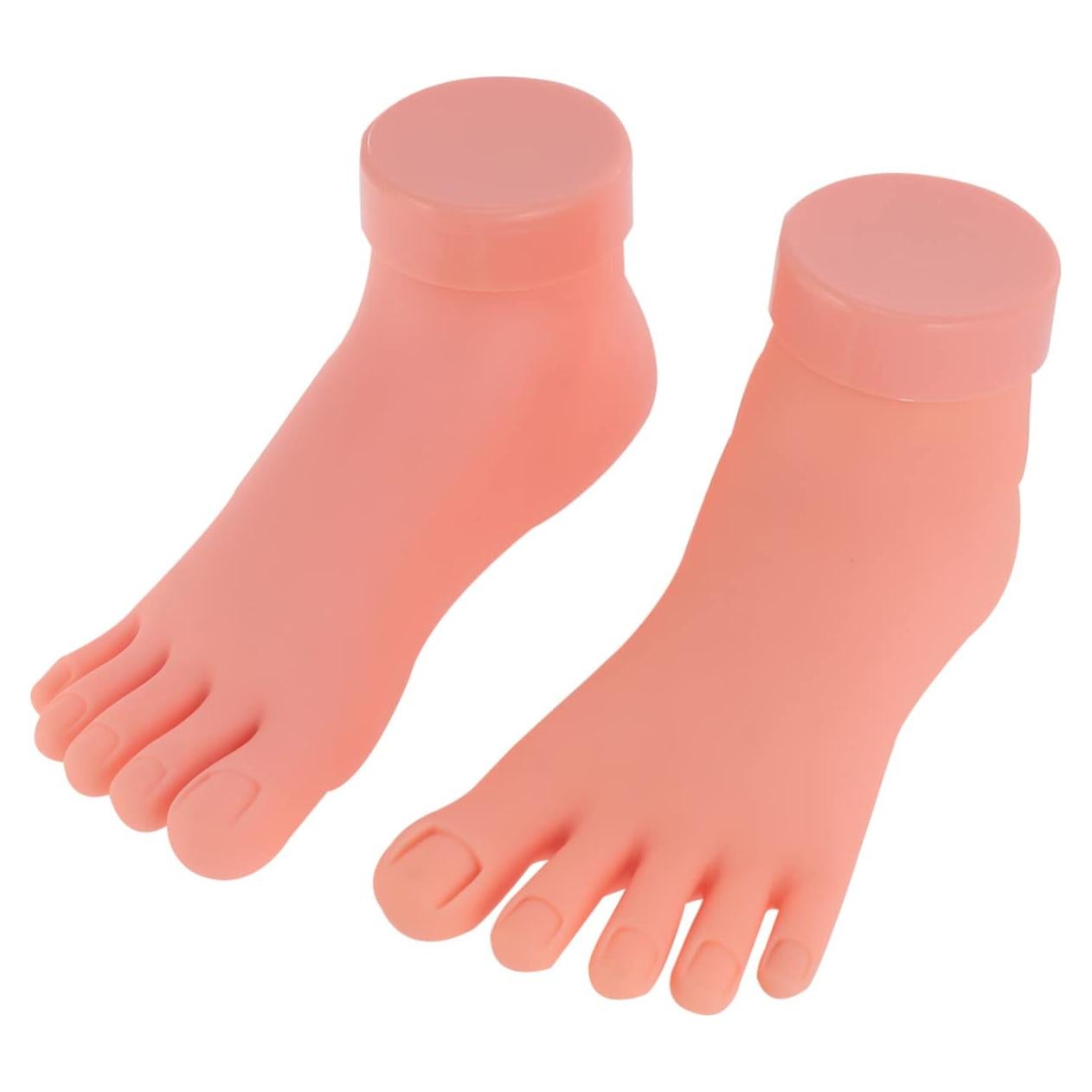 Paquete de 2 Maniquines de Uñas Pie Silicona Ipetboom 19x9 cm