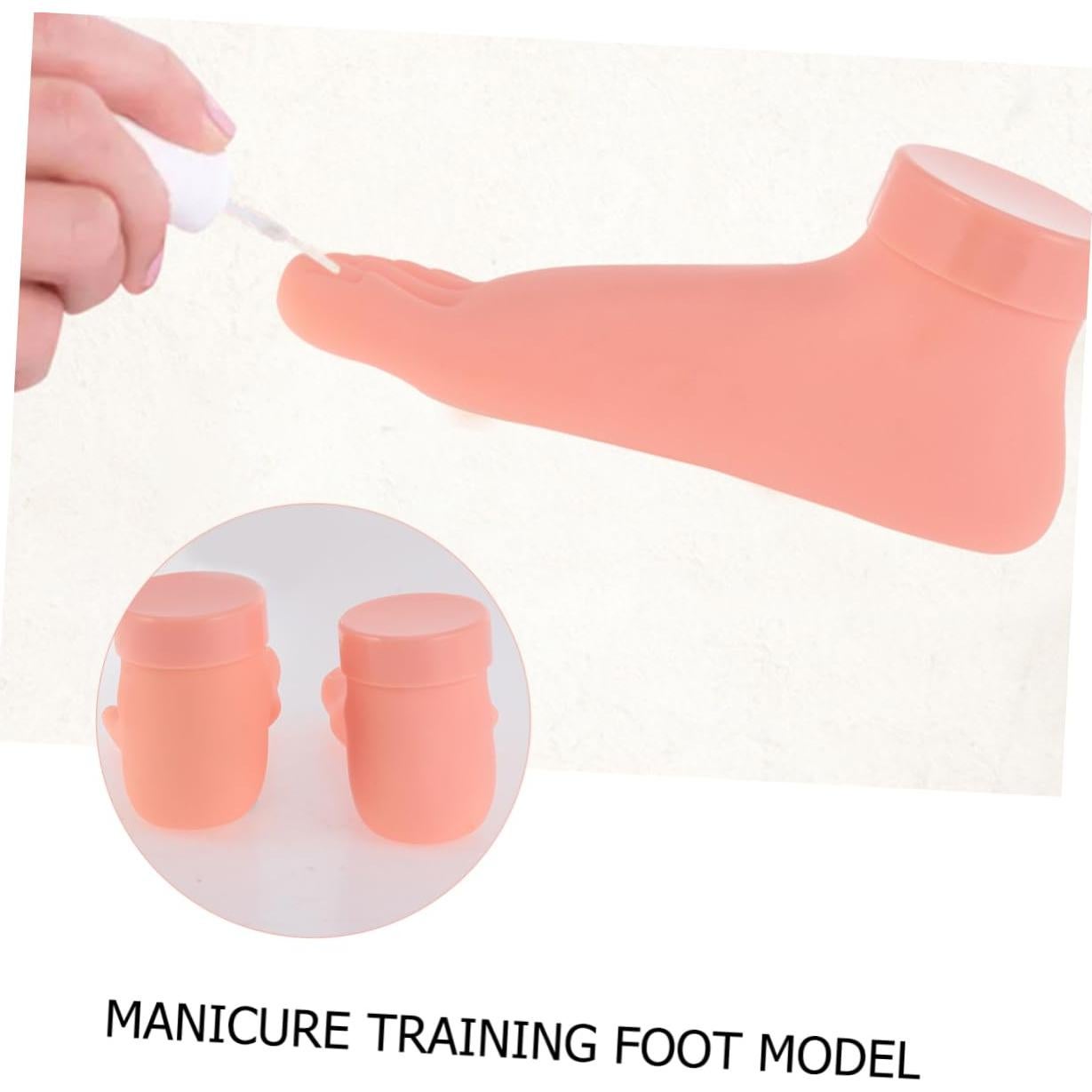 Paquete de 2 Maniquines de Uñas Pie Silicona Ipetboom 19x9 cm